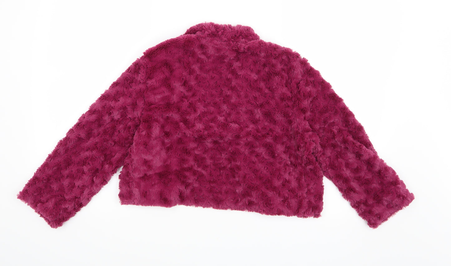 Nina Leonard Womens Pink   Shrug Jumper Size M