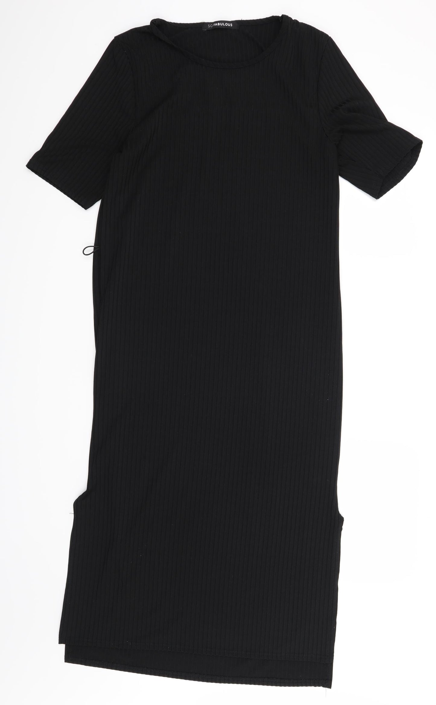 So Fabulous Womens Black   T-Shirt Dress  Size 14