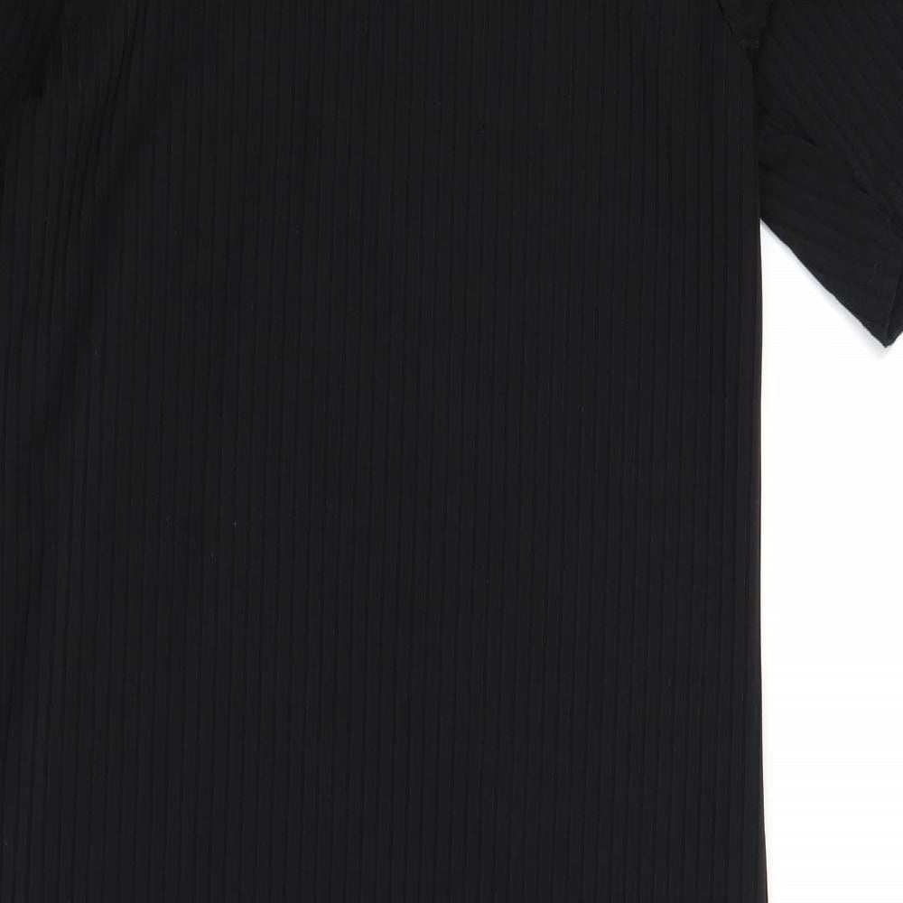 So Fabulous Womens Black   T-Shirt Dress  Size 14