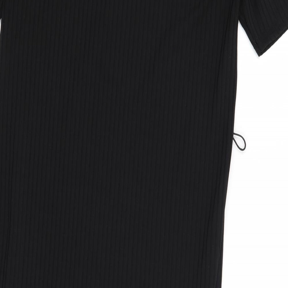 So Fabulous Womens Black   T-Shirt Dress  Size 14