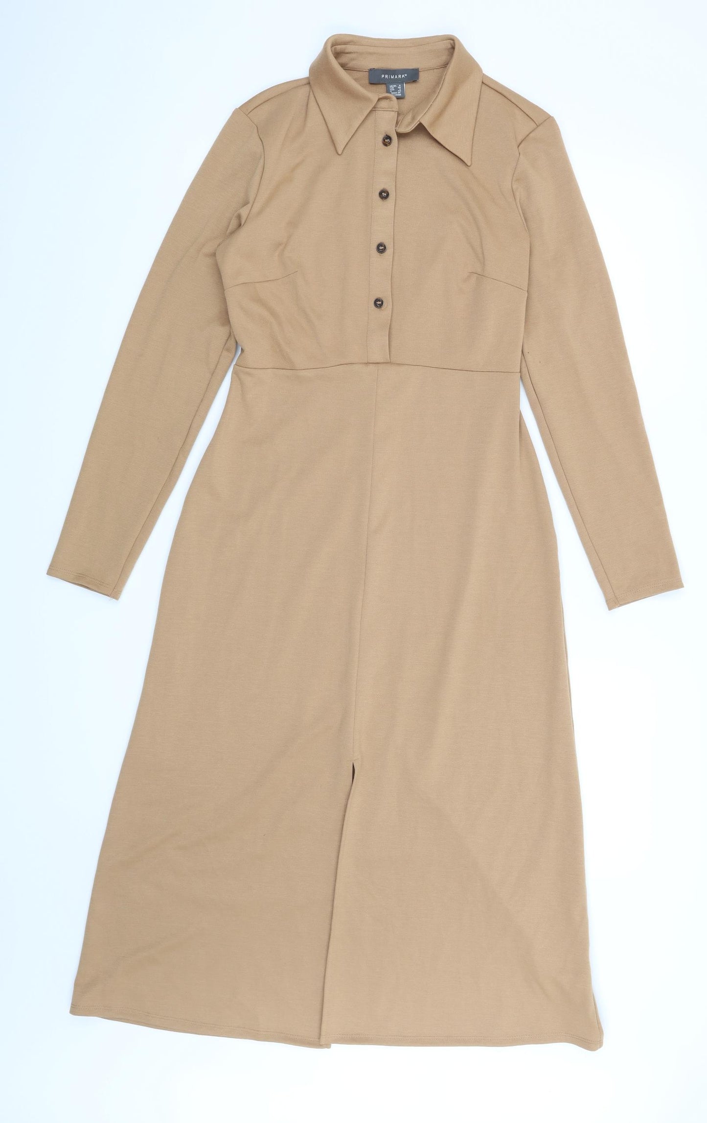Primark Womens Brown   Shirt Dress  Size 8