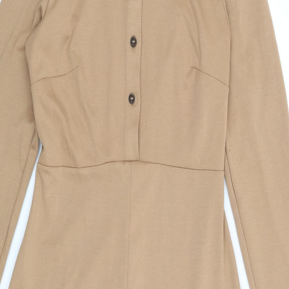 Primark Womens Brown   Shirt Dress  Size 8