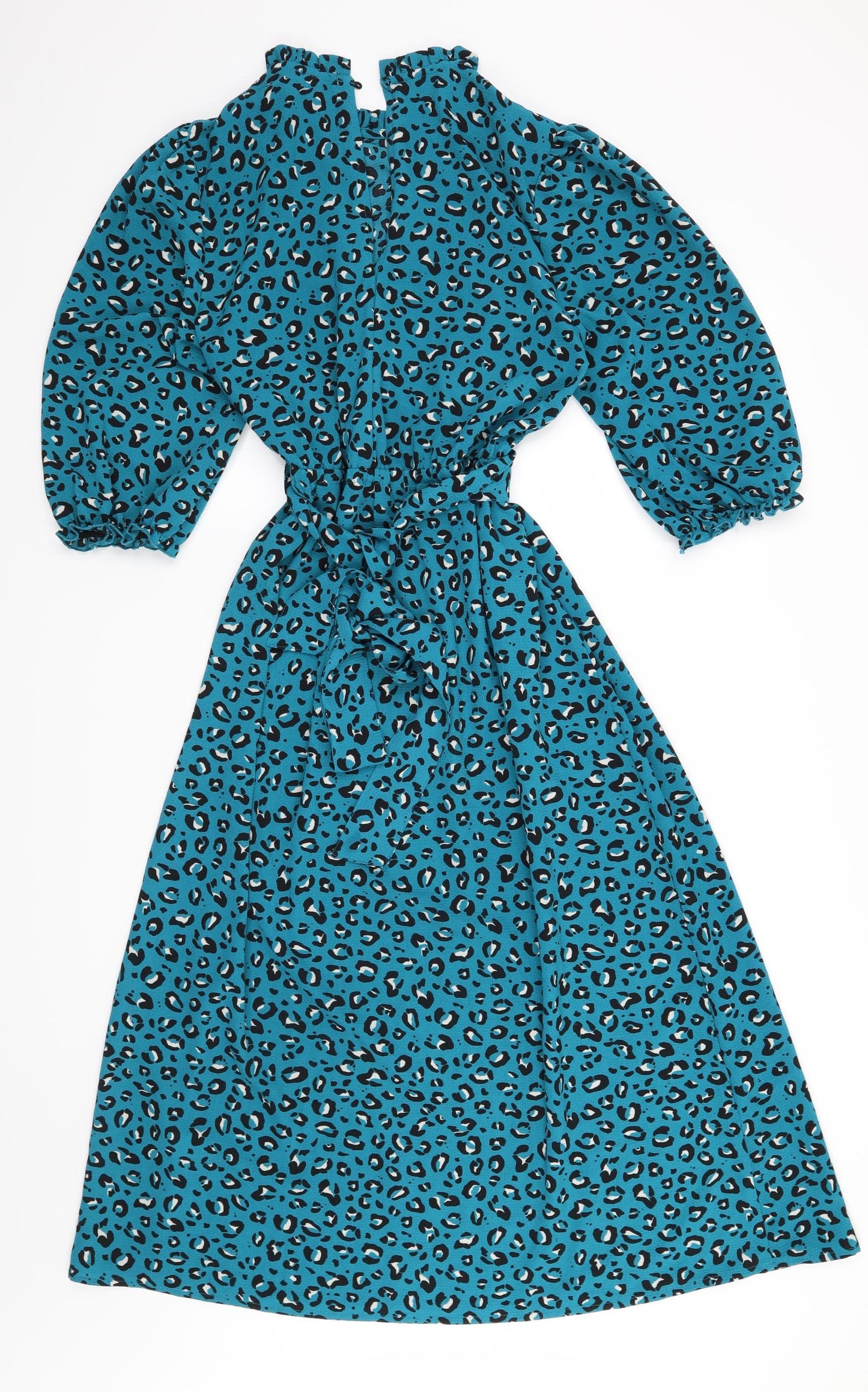 New Look Womens Blue Animal Print  A-Line  Size 14