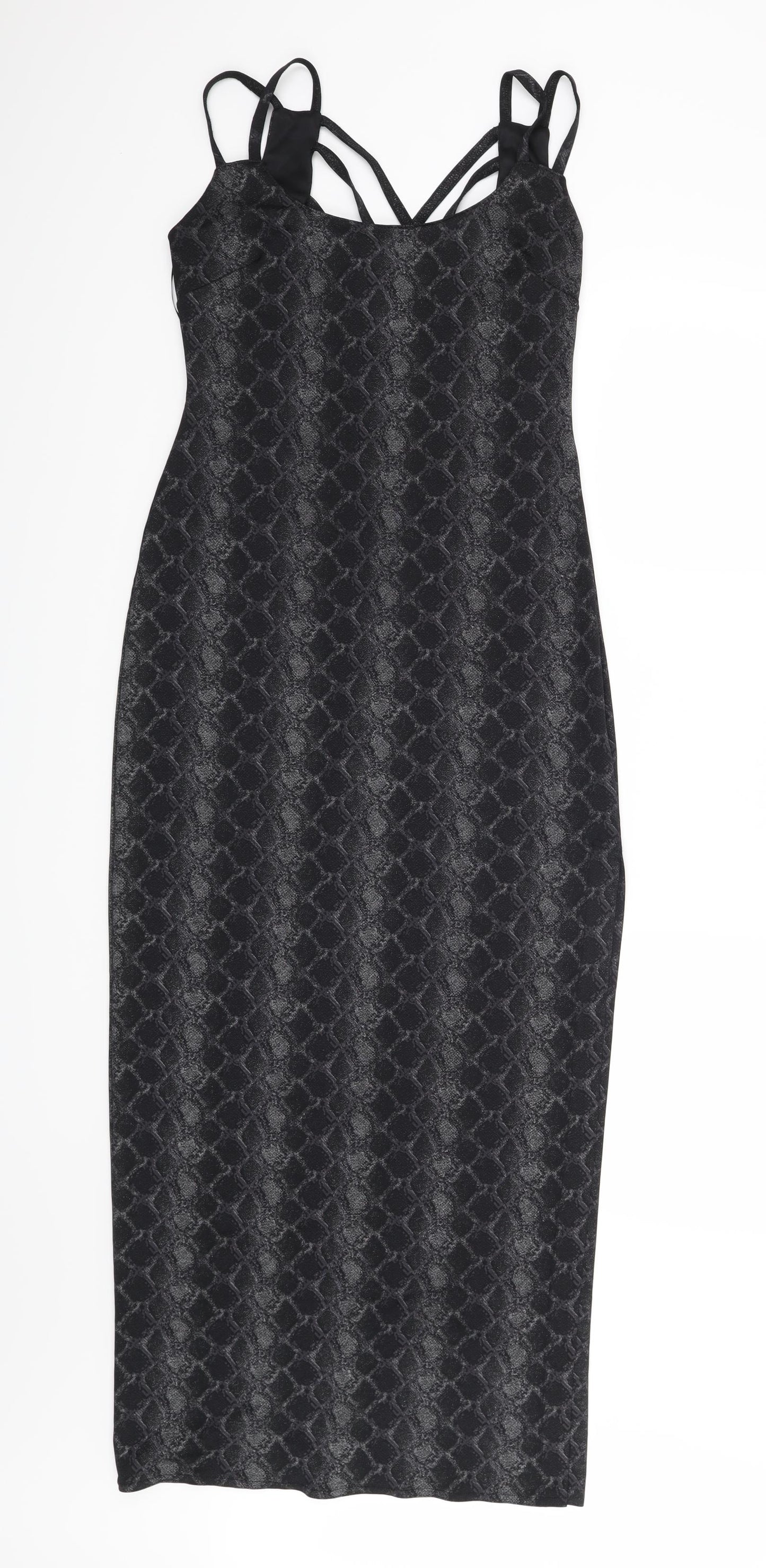 Samuel Marks Womens Grey Animal Print  A-Line  Size 10