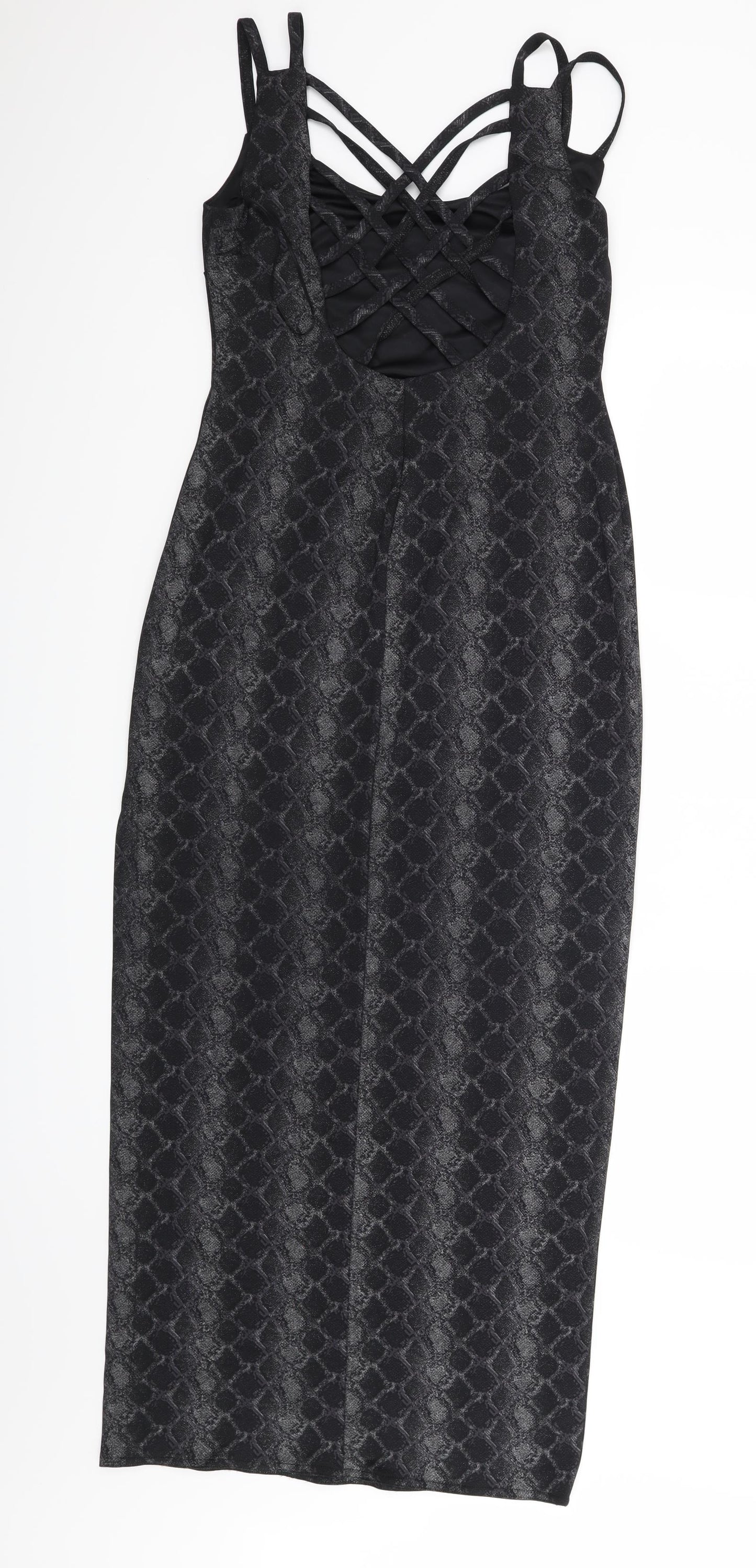Samuel Marks Womens Grey Animal Print  A-Line  Size 10