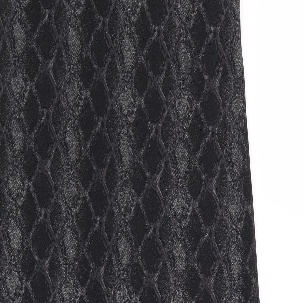Samuel Marks Womens Grey Animal Print  A-Line  Size 10