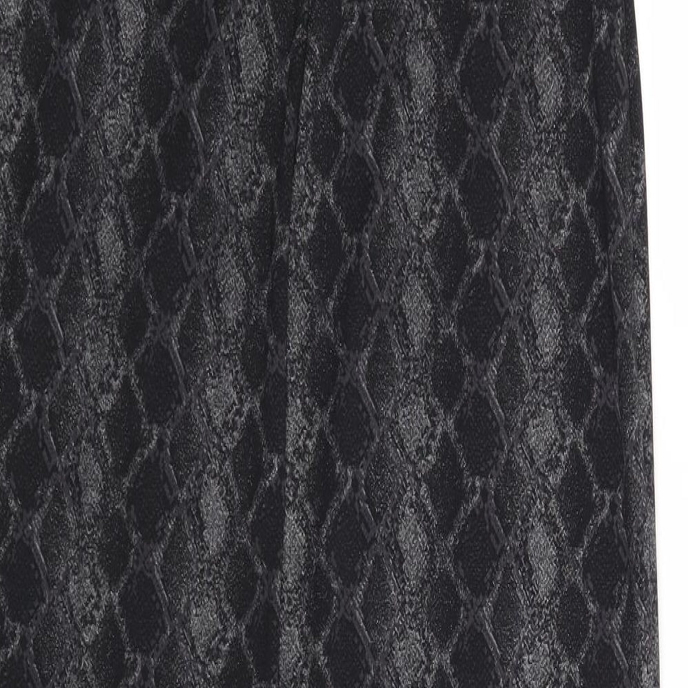 Samuel Marks Womens Grey Animal Print  A-Line  Size 10