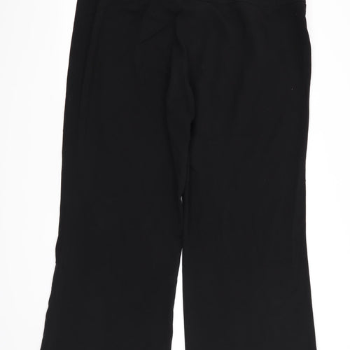 Debenhams Womens Black  Rayon Trousers  Size 18 L28 in