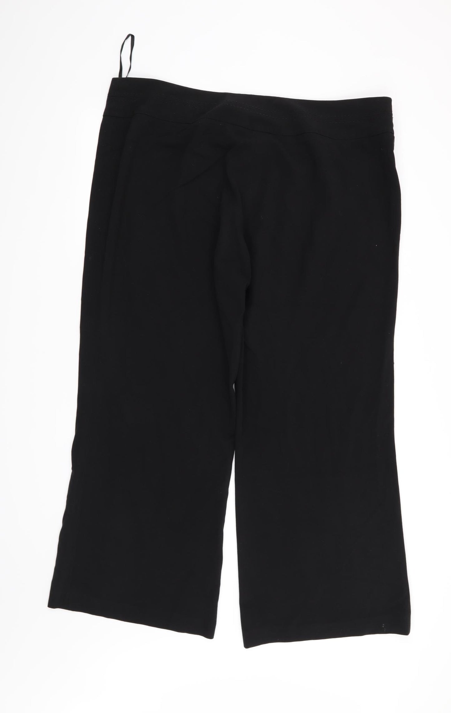Debenhams Womens Black  Rayon Trousers  Size 18 L28 in