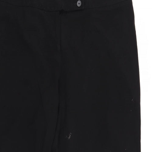 Debenhams Womens Black  Rayon Trousers  Size 18 L28 in