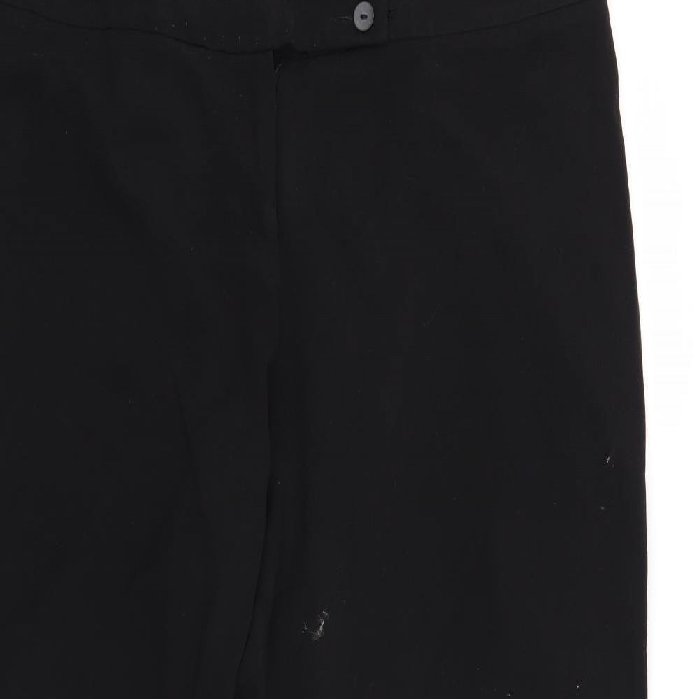 Debenhams Womens Black  Rayon Trousers  Size 18 L28 in