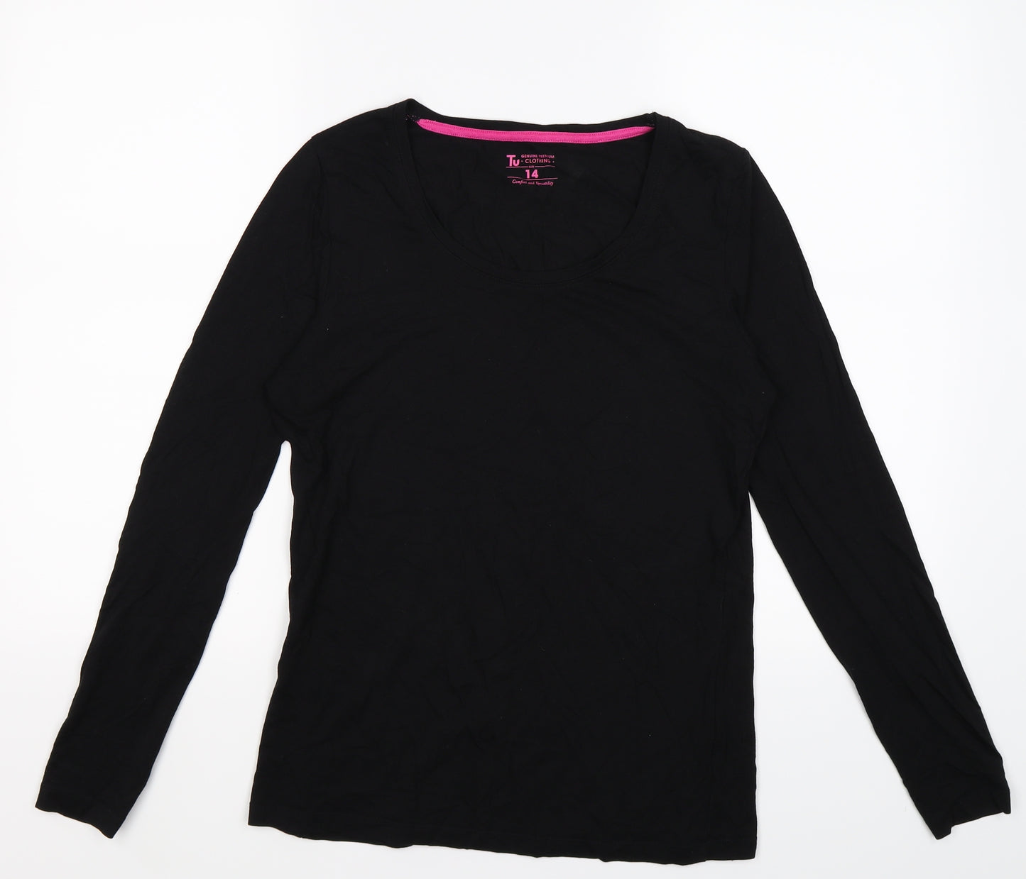 TU Womens Black   Basic T-Shirt Size 14
