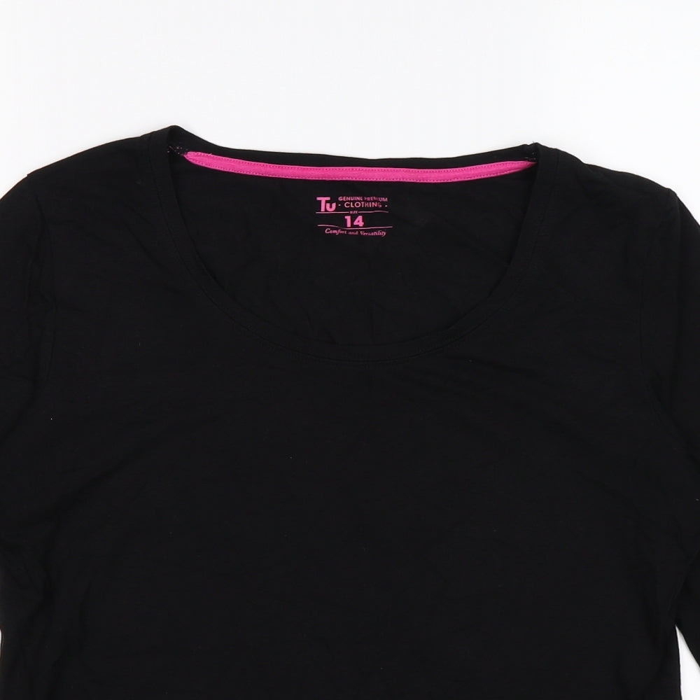 TU Womens Black   Basic T-Shirt Size 14
