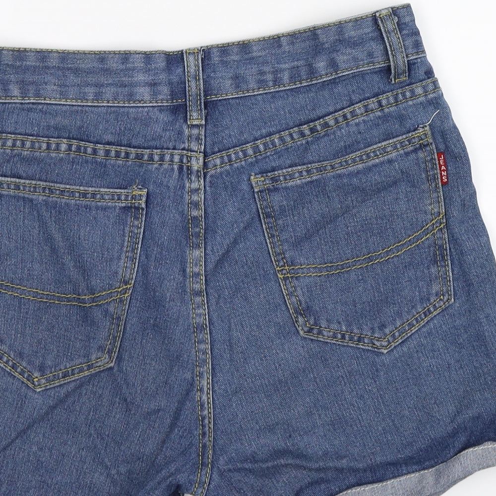 Preworn Womens Blue  Denim Cut-Off Shorts Size 12