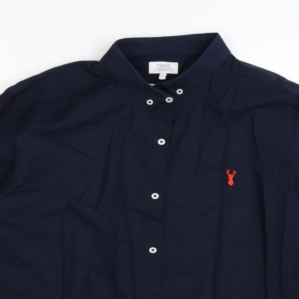 NEXT Mens Blue    Dress Shirt Size L