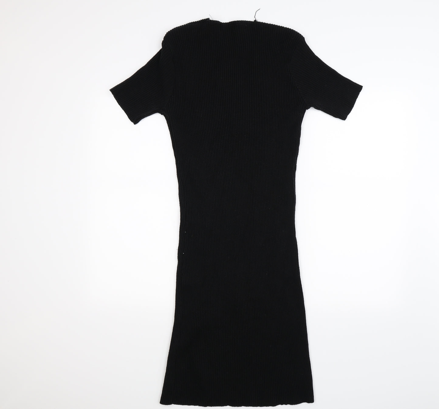 Missguided Womens Black Striped Knit Jumper Dress  Size 12