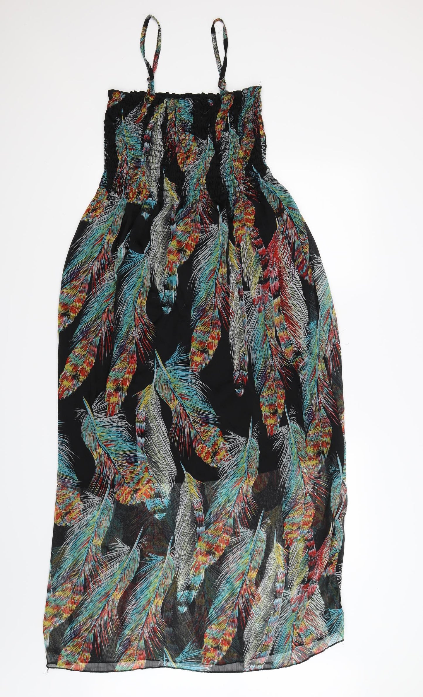 New Look Womens Black Floral Chiffon Maxi  Size M