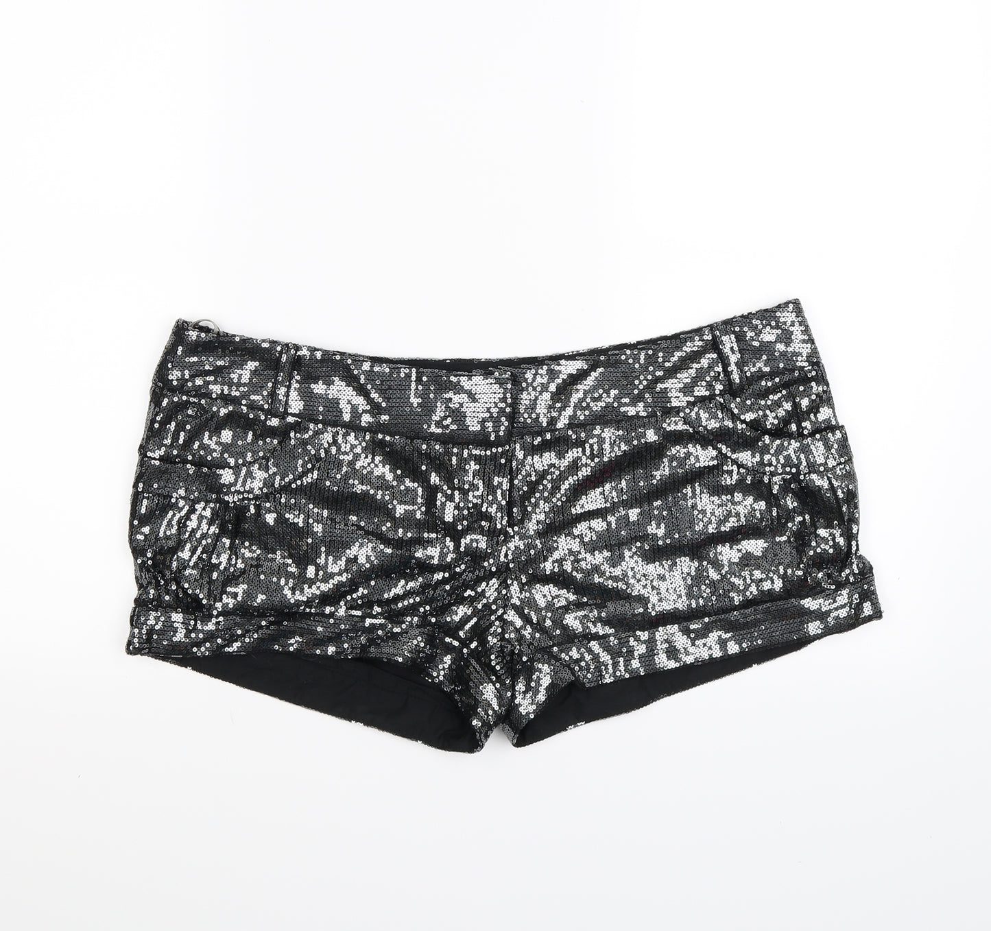 River Island Womens Silver   Hot Pants Shorts Size 16