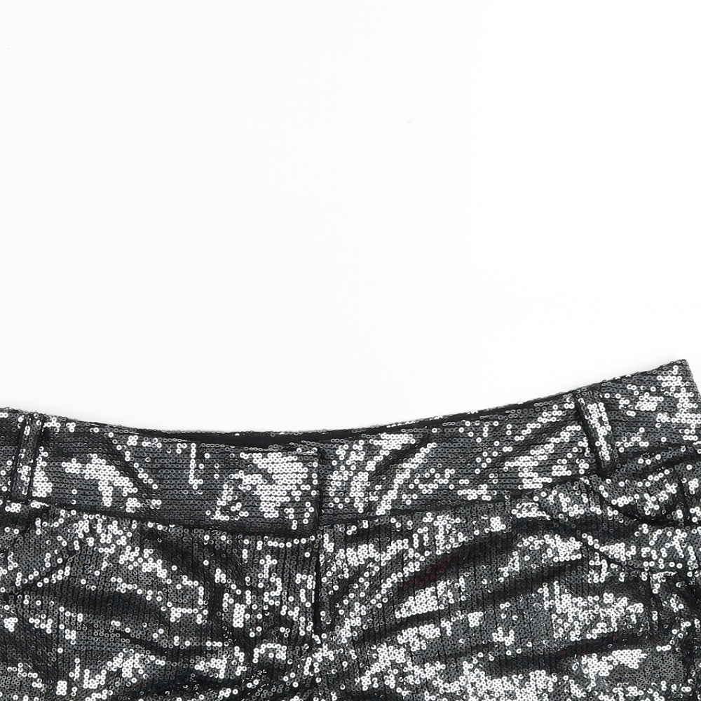 River Island Womens Silver   Hot Pants Shorts Size 16