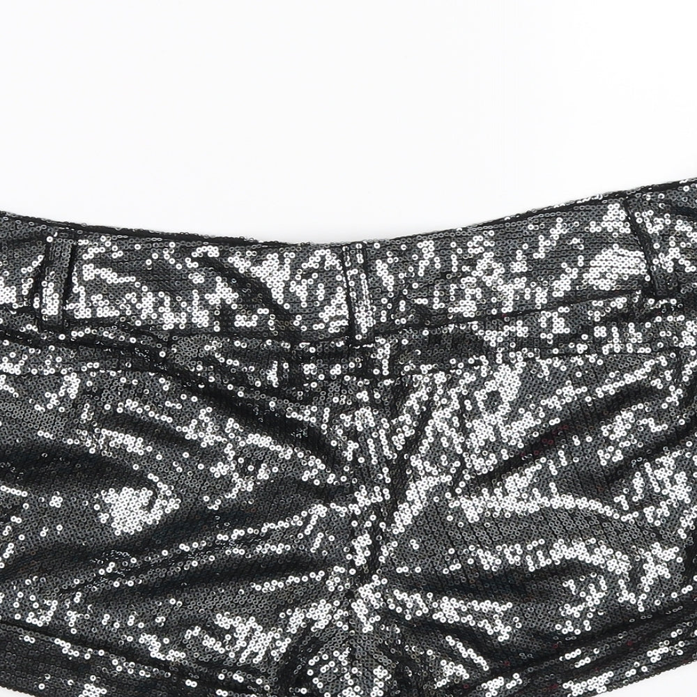River Island Womens Silver   Hot Pants Shorts Size 16