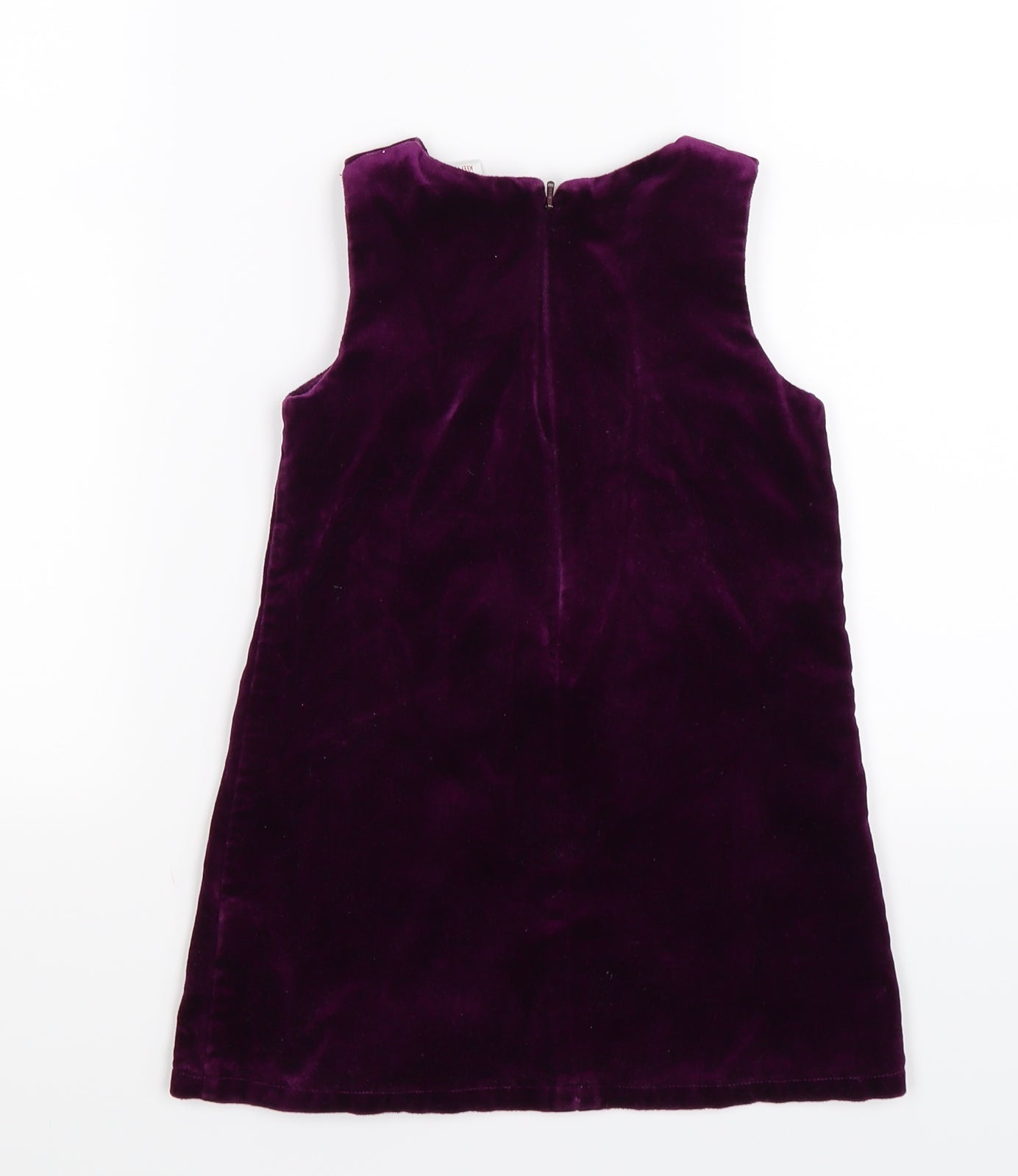 NEXT Girls Purple Floral Velour Shift  Size 3 Years