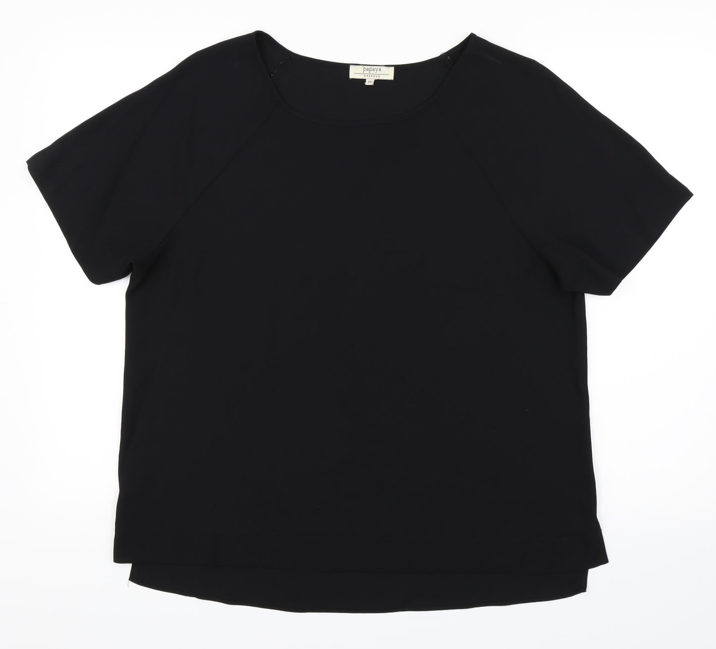 Papaya Womens Black   Basic Blouse Size 14