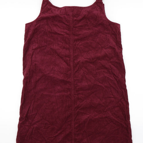 Marks and Spencer Girls Purple  Corduroy Pinafore/Dungaree Dress  Size 14-15 Years
