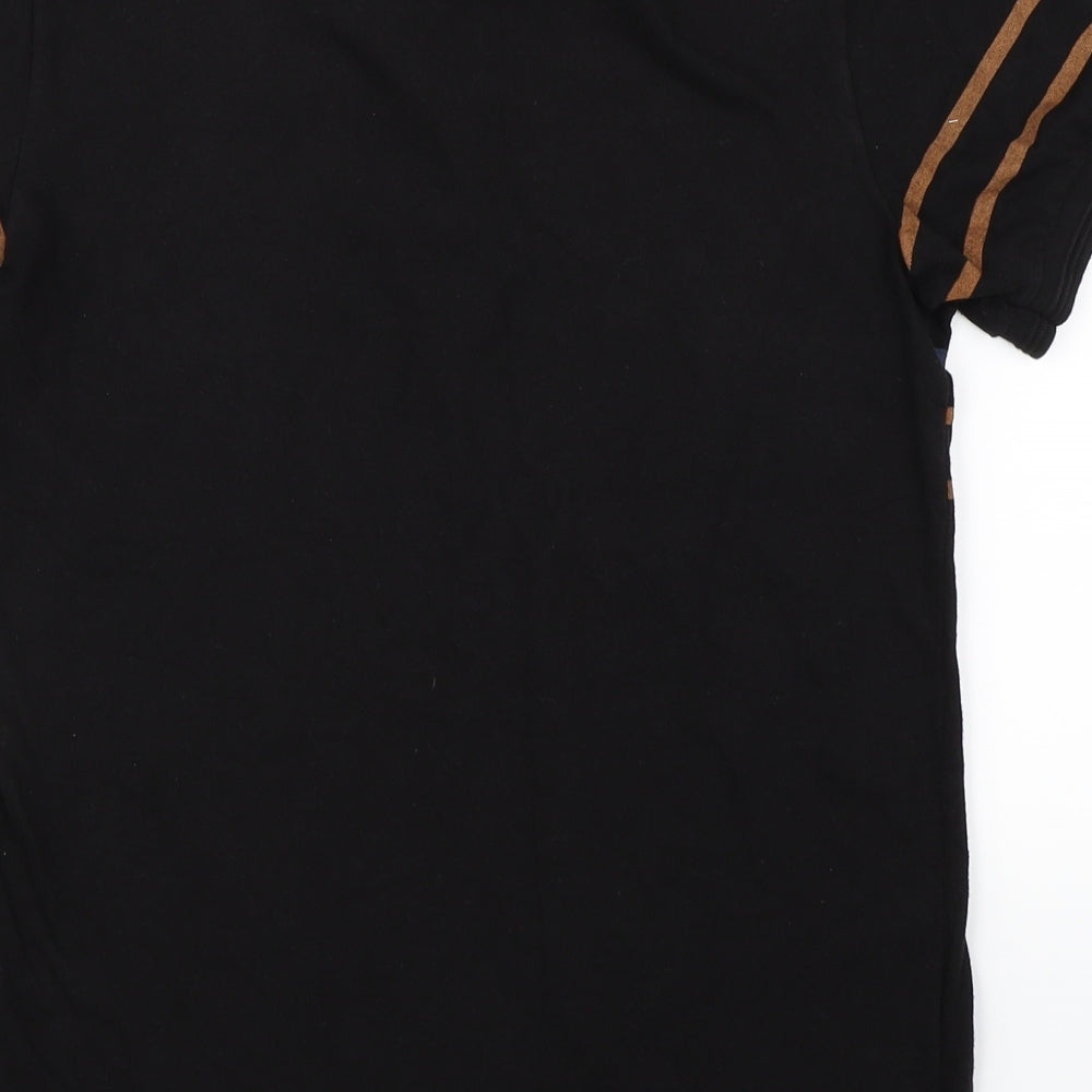 Ralph Lauren Mens Black Striped   Polo Size S