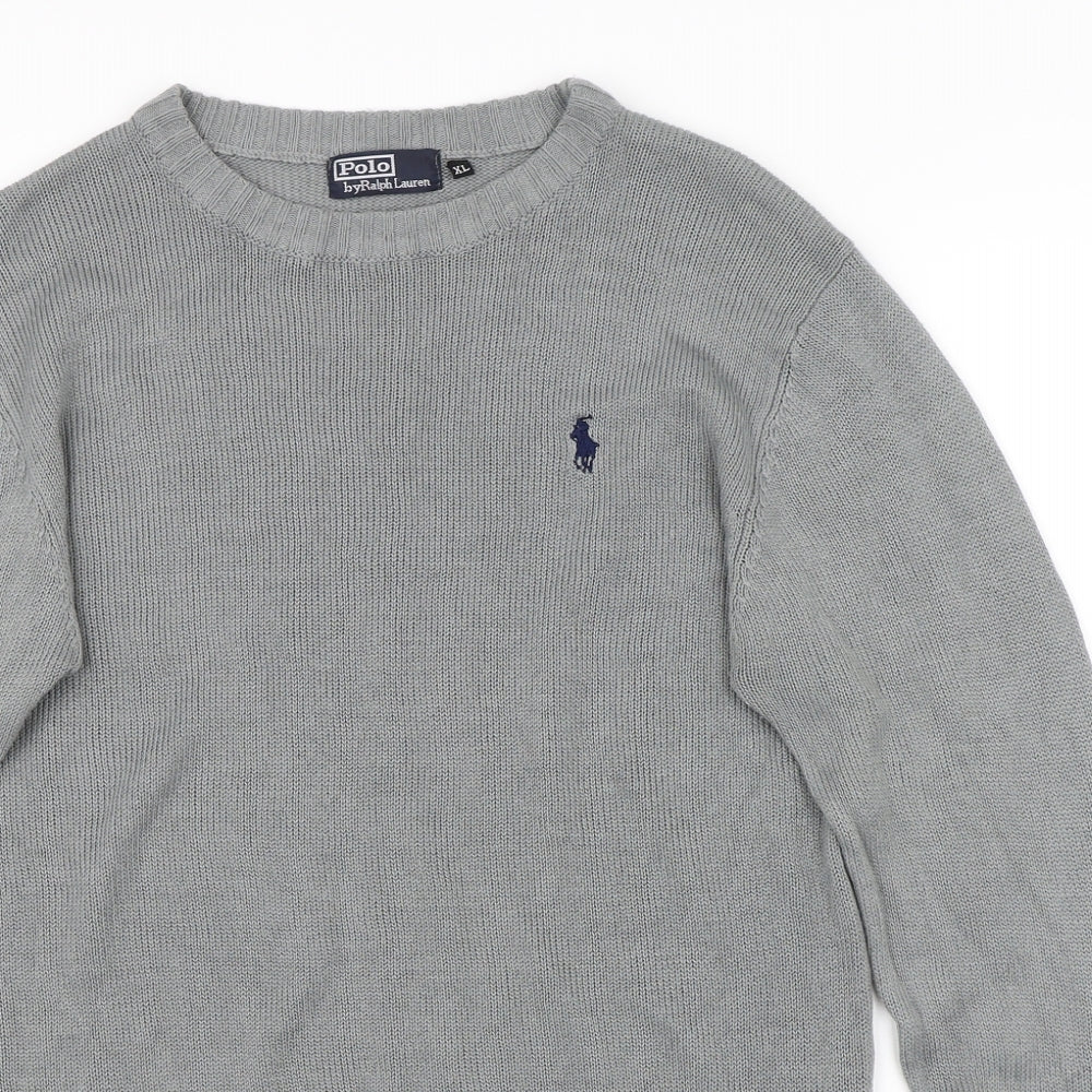 Polo Ralph Lauren Mens Grey  Knit Pullover Jumper Size 2XL
