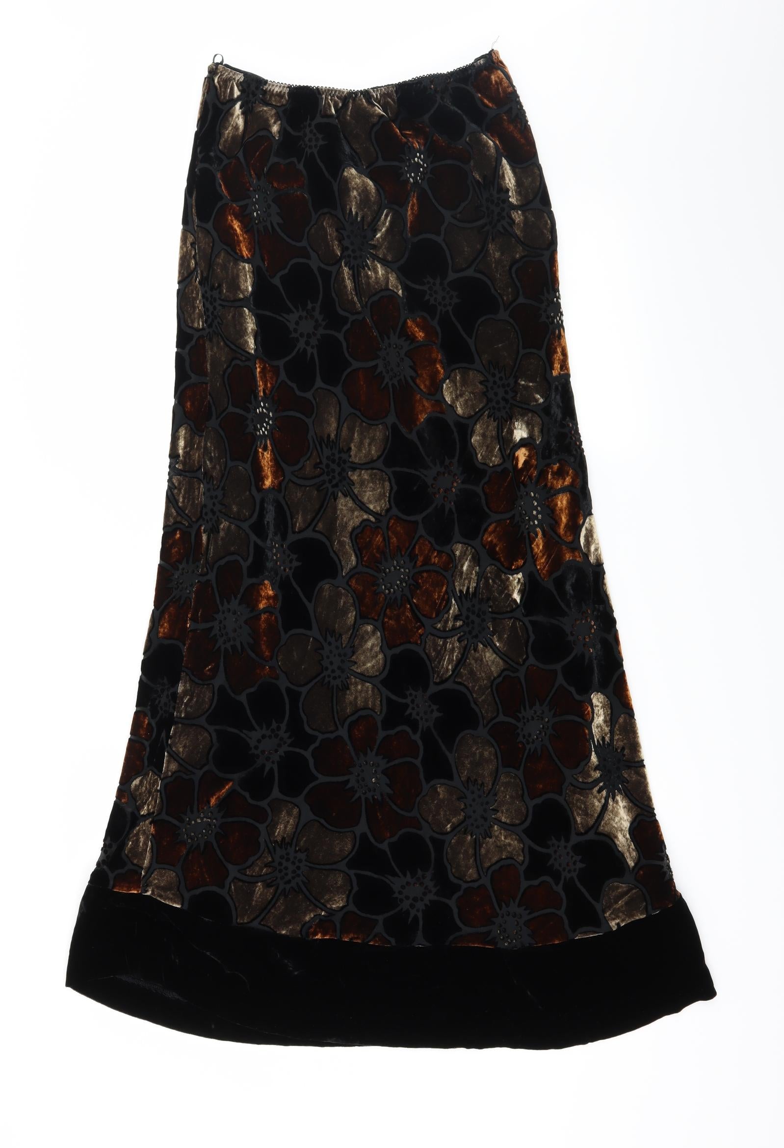 10 ファッション HOLIDAY VELVETEEN FLOWER MINI SKIRT