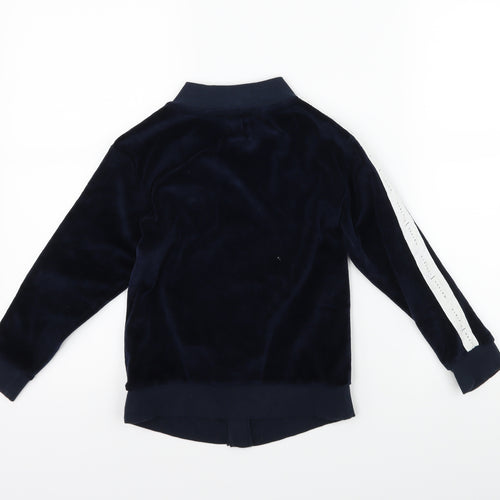 River Island Girls Blue  Velour Jacket  Size 5-6 Years