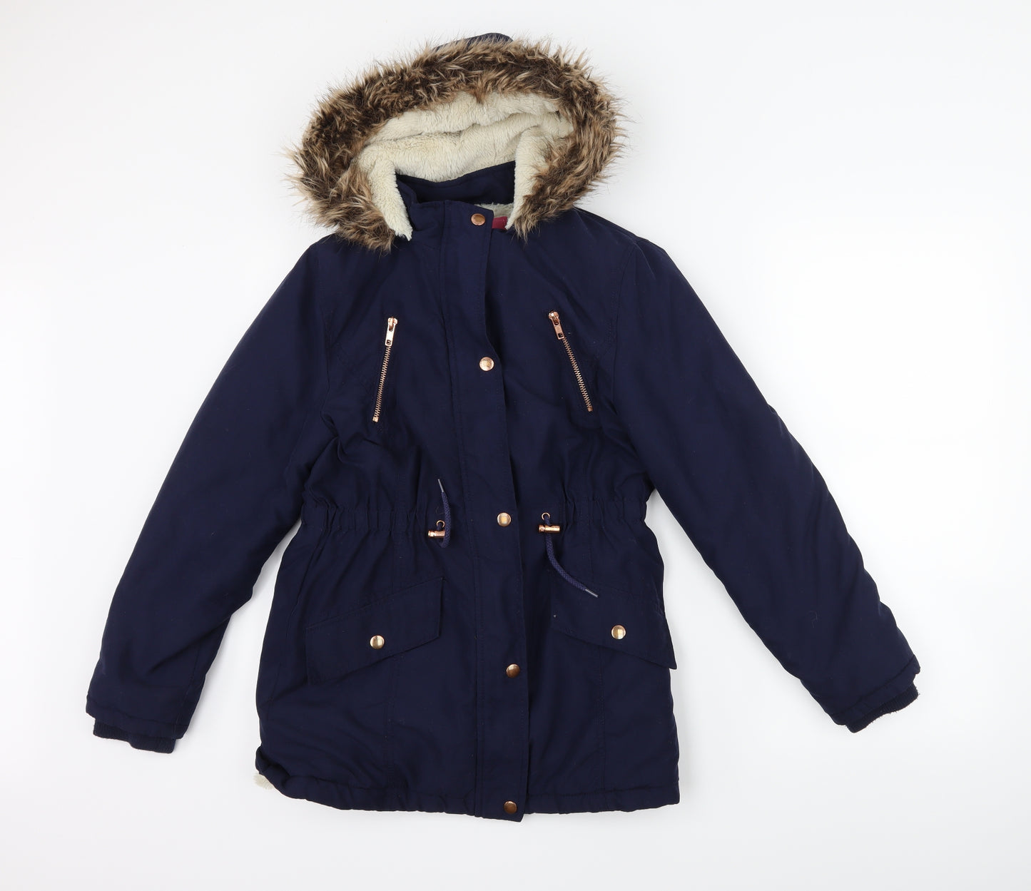 George Girls Blue   Rain Coat Coat Size 11-12 Years