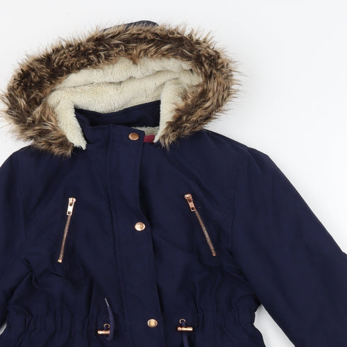 George Girls Blue   Rain Coat Coat Size 11-12 Years