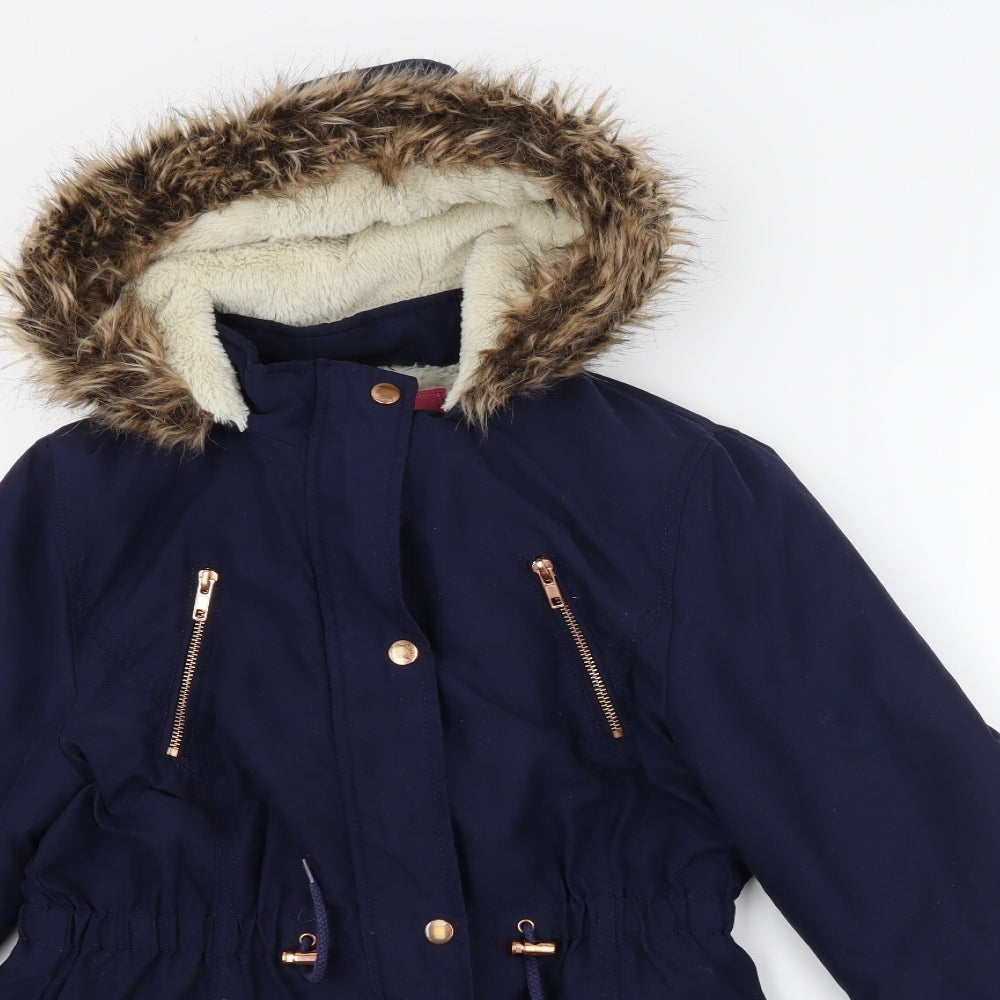 George Girls Blue   Rain Coat Coat Size 11-12 Years
