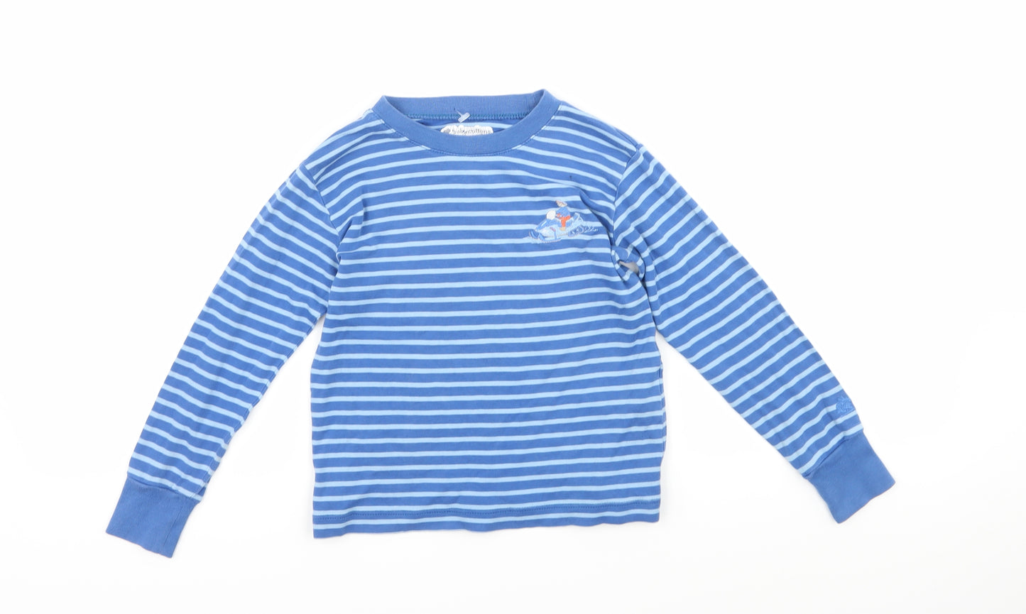 baby cotton Boys Blue Striped  Basic T-Shirt Size 3 Years  - skii