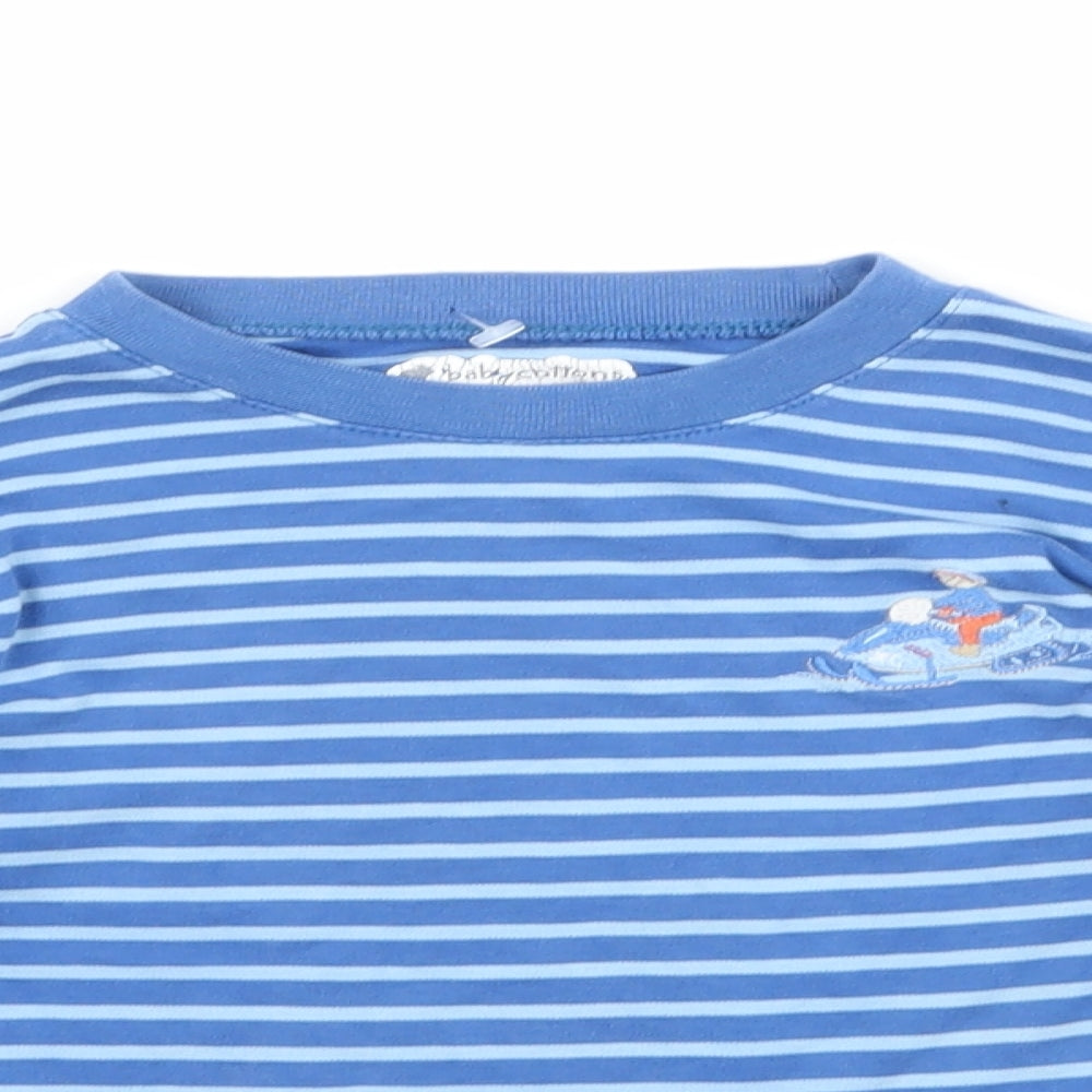 baby cotton Boys Blue Striped  Basic T-Shirt Size 3 Years  - skii