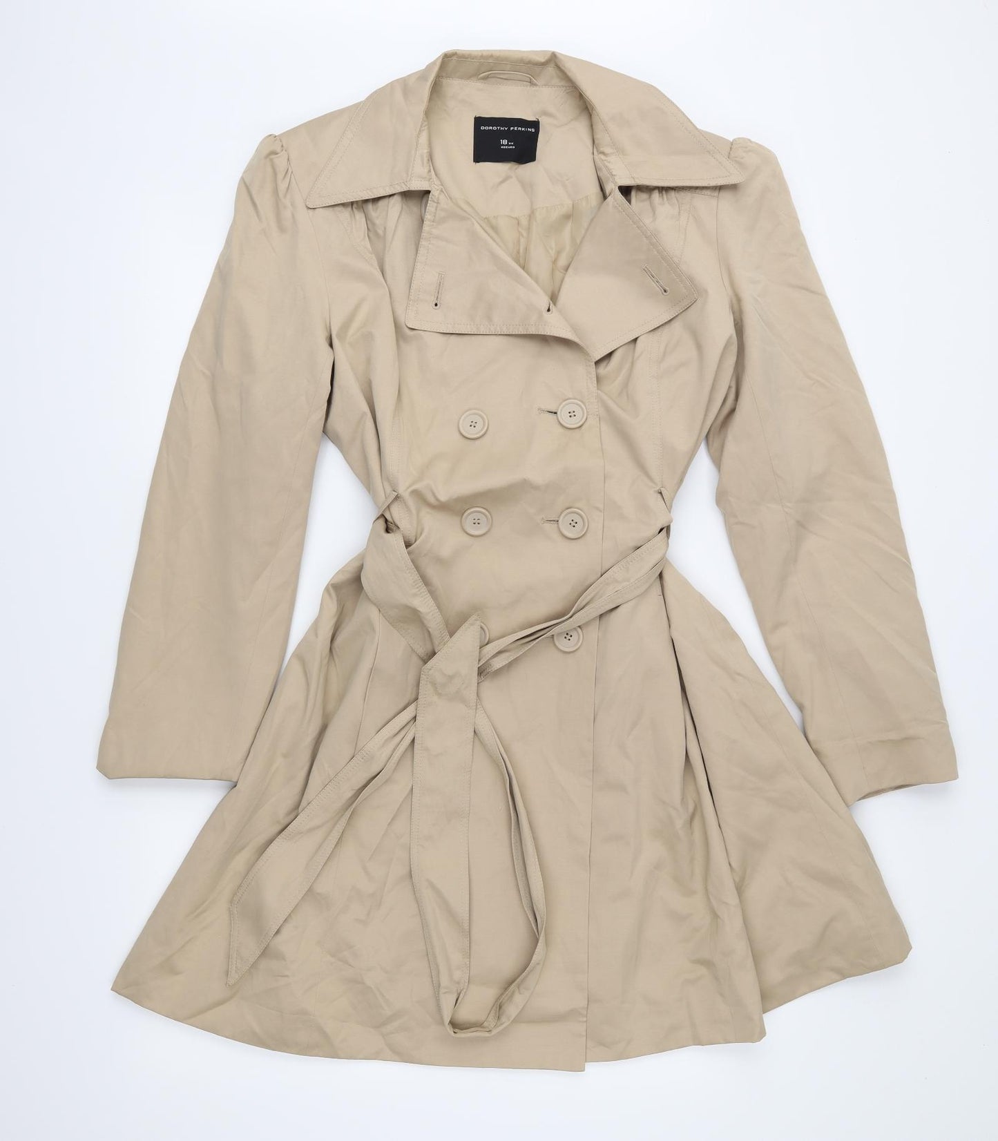 Dorothy Perkins Womens Beige   Trench Coat Coat Size 18