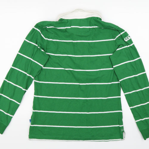 Rugby World Cup Womens Green Striped  Basic Polo Size 14  - Ireland World Cup 2015