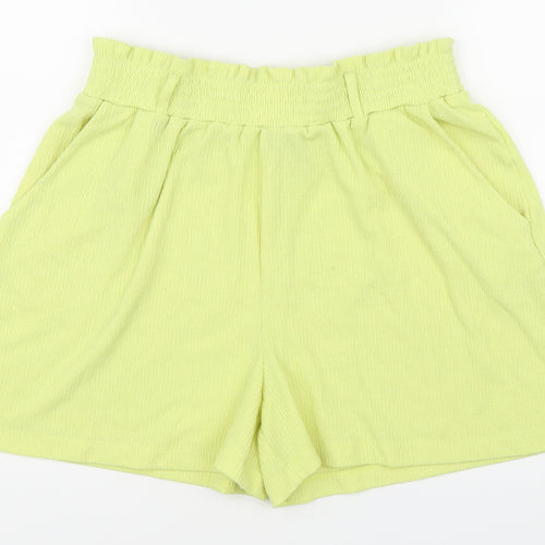 F&F Womens Yellow   Paperbag Shorts Size 10