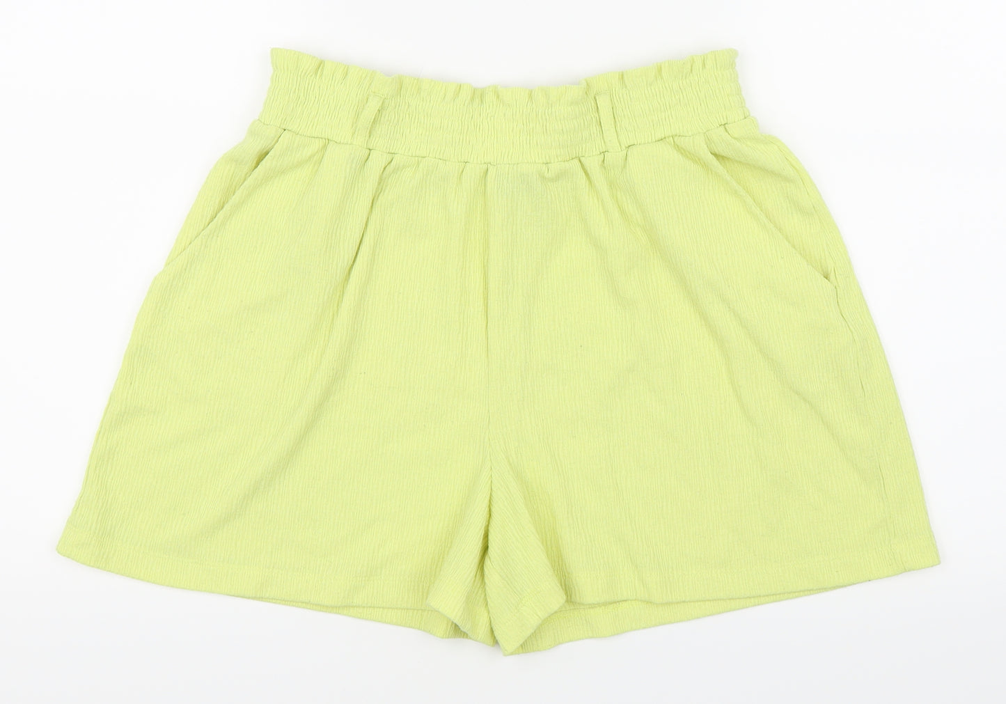 F&F Womens Yellow   Paperbag Shorts Size 10