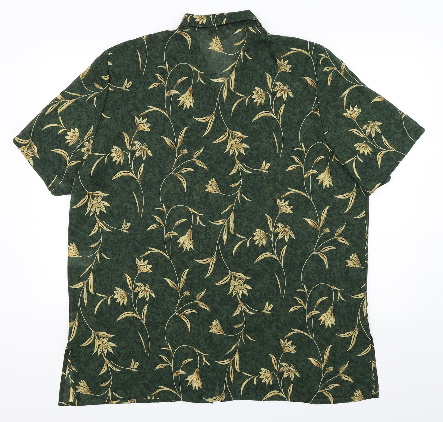 ELVI Womens Green Floral  Basic Button-Up Size 20