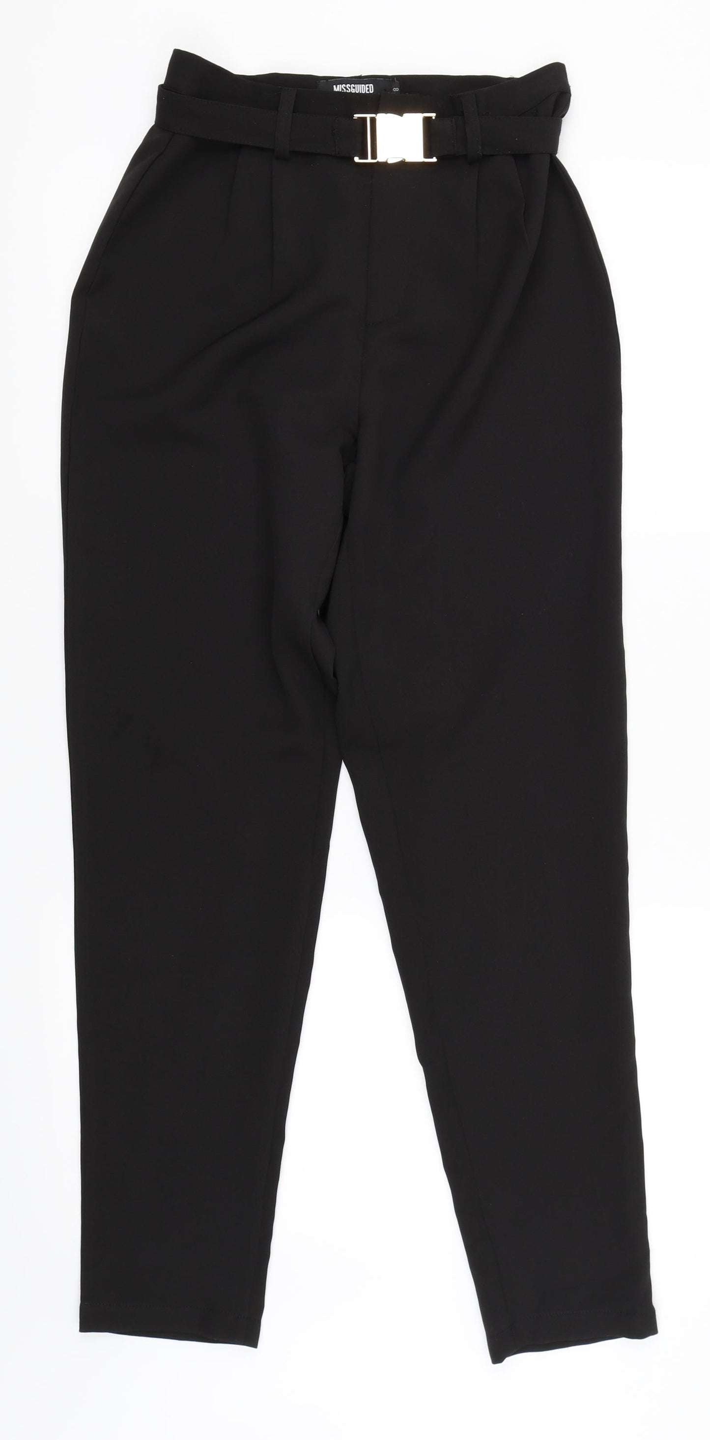 Missguided Womens Black   Trousers  Size 8 L29 in