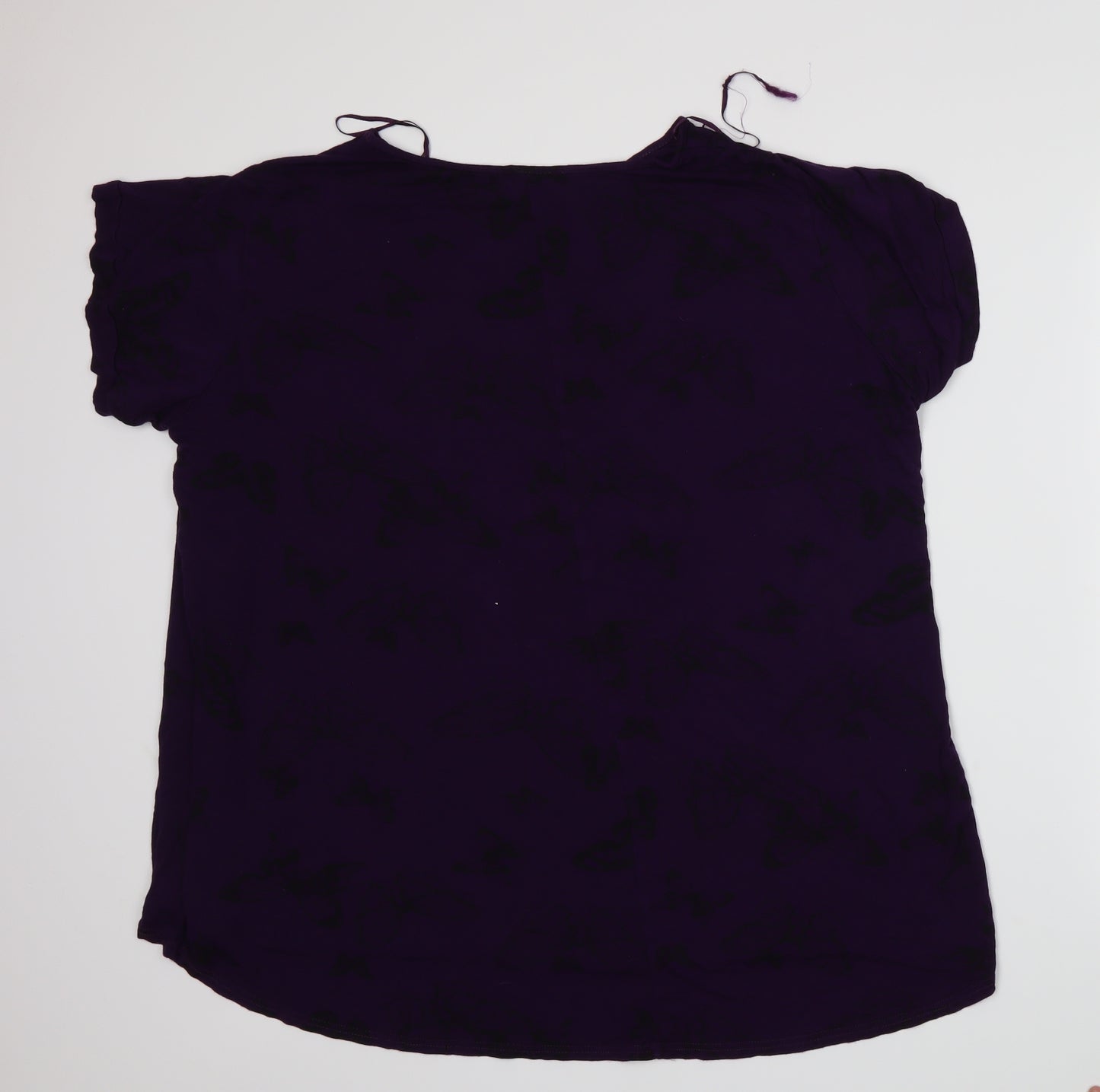 Yours Womens Purple   Basic T-Shirt Size 26