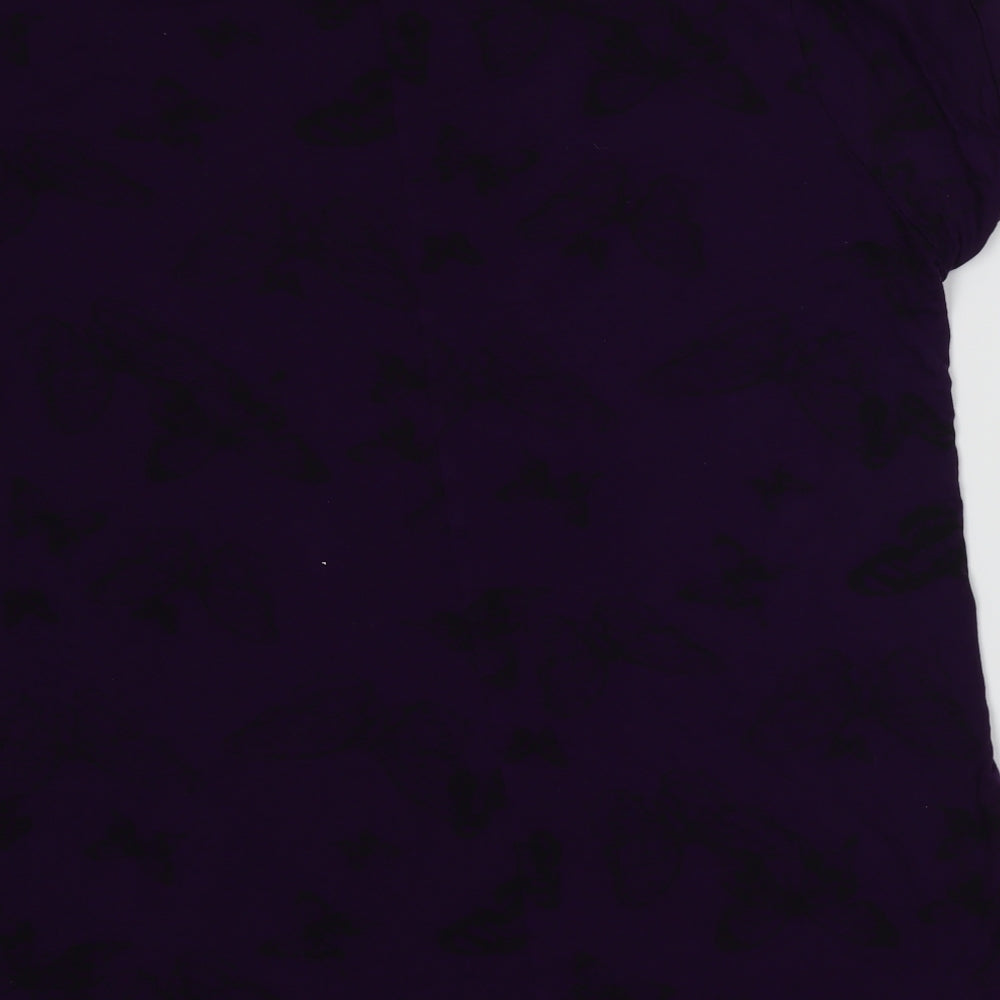 Yours Womens Purple   Basic T-Shirt Size 26