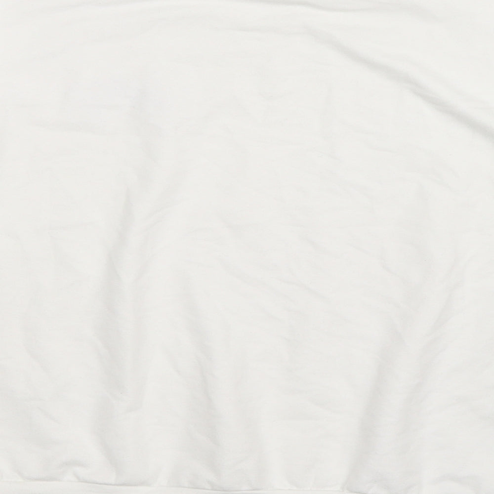 SheIn Womens White  Jersey Pullover Sweatshirt Size XS  - rainbow