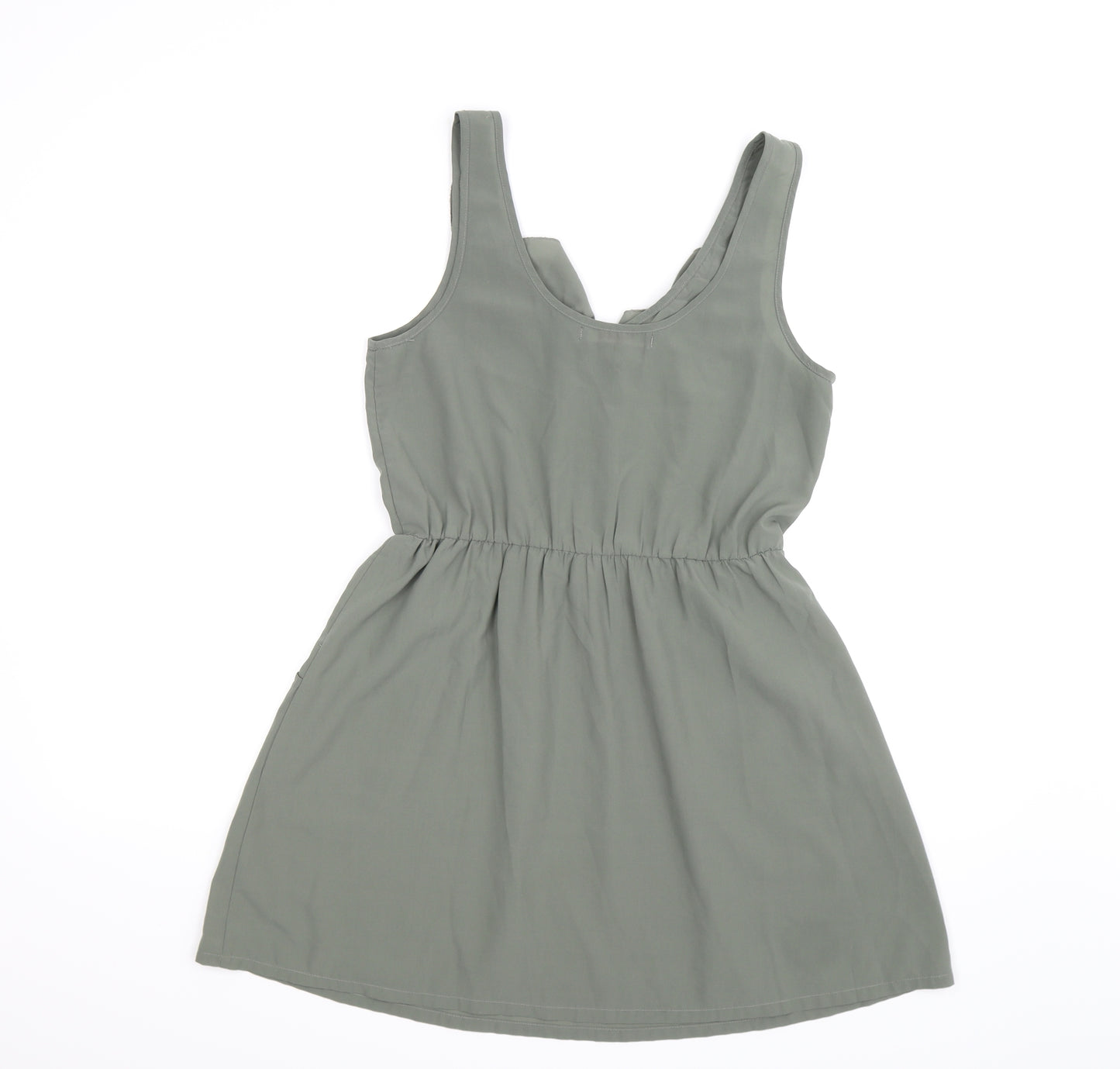 Miss Selfridge Womens Green  Chiffon Skater Dress  Size 8