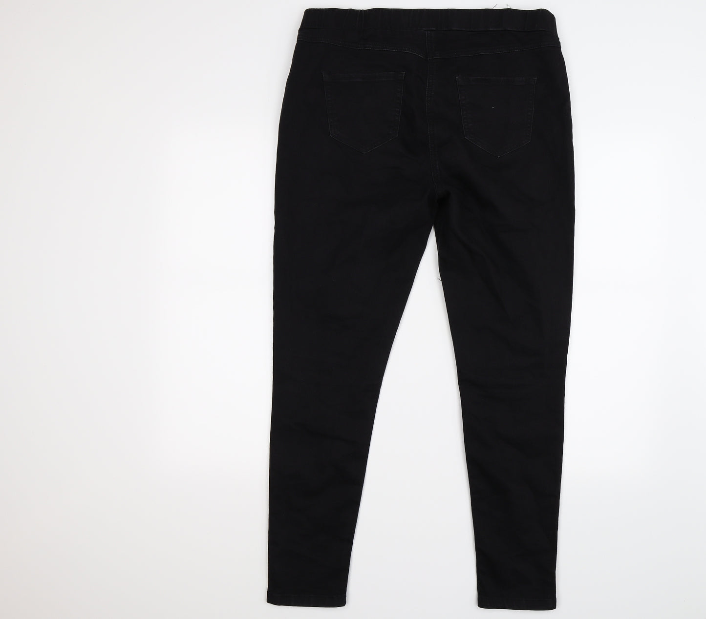 TU Womens Black  Denim Jegging Leggings Size 14 L26 in