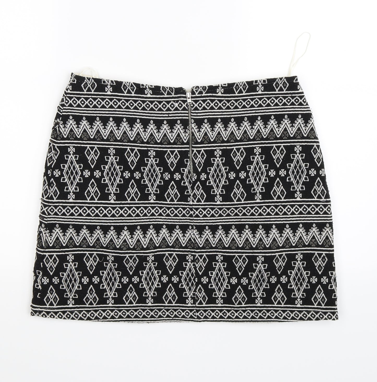 Atmosphere Womens Black Argyle/Diamond Knit Skater Skirt Size 10