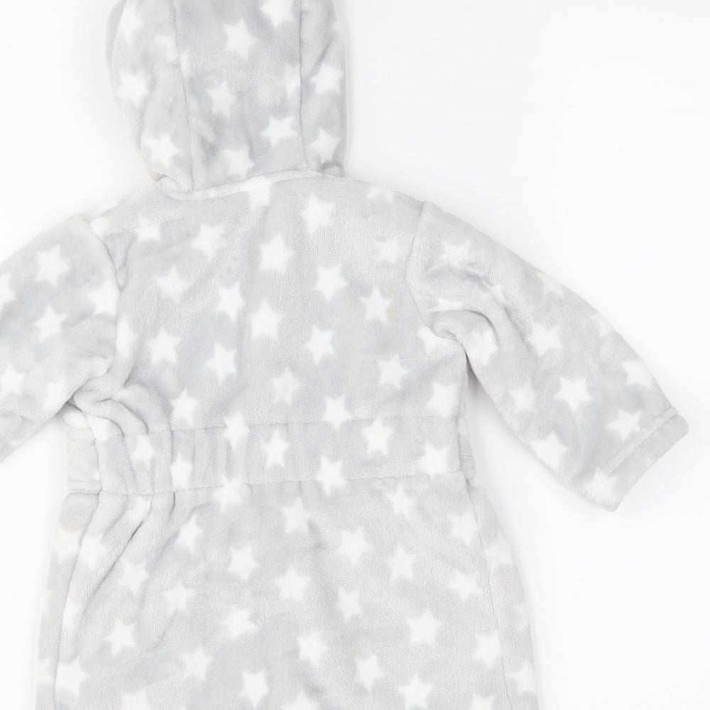 Disney Baby Grey  Fleece  Robe Size 0-3 Months  - Dumbo