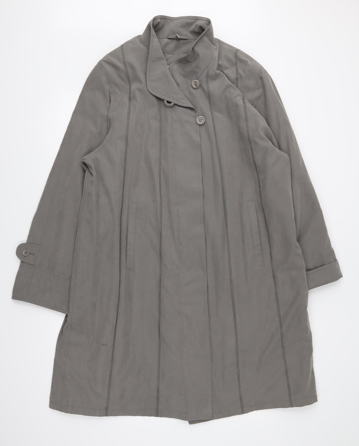 London Fog Womens Grey   Overcoat Coat Size 16